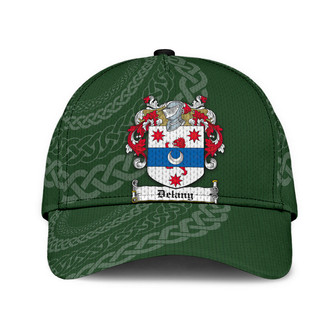 Delany Coat Of Arms Irish Family Crest St Patrick's Day Hat Classic Cap Hat - Thegiftio UK