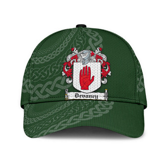 Devaney Coat Of Arms Irish Family Crest St Patrick's Day Hat Classic Cap Hat - Thegiftio UK