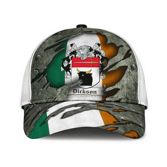 Dickson Coat Of Arms Irish Family Crest Hat Classic Cap Hat - Thegiftio UK