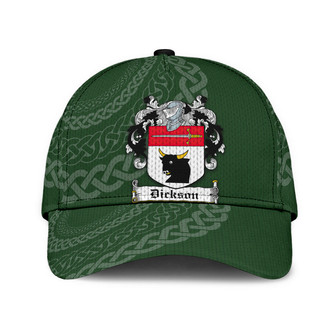 Dickson Coat Of Arms Irish Family Crest St Patrick's Day Hat Classic Cap Hat - Thegiftio UK