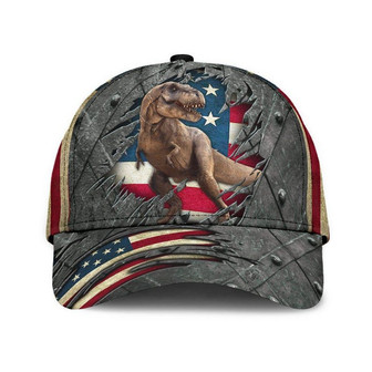 Dinosaur Crack Hat Classic Cap Crane Cap Gift For Him Gift For Dad Gift For Dinosaur Lover Hat - Thegiftio UK
