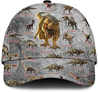 Dinosaurs Collection Attractive Style Beautiful Printed Unisex Hat Classic Cap, Snapback Cap, Baseball Cap Hat - Thegiftio UK