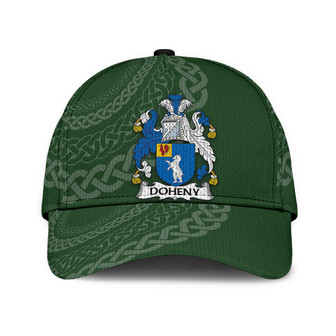 Doheny Coat Of Arms Irish Family Crest St Patrick's Day Hat Classic Cap Hat - Thegiftio UK