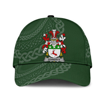 Doherty Coat Of Arms Irish Family Crest St Patrick's Day Hat Classic Cap Hat - Thegiftio UK