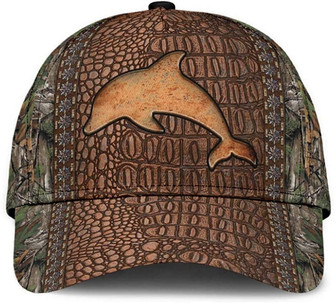 Dolphin Tree Dry Skin Style Large Printed Unisex Hat Classic Caps Baseball Caps Hat - Thegiftio