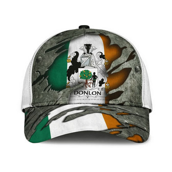 Donlon Coat Of Arms Irish Family Crest Hat Classic Cap Hat - Thegiftio UK