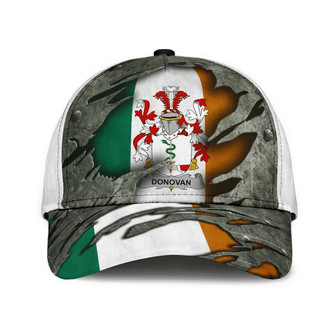 Donovan Coat Of Arms Irish Family Crest Hat Classic Cap Hat - Thegiftio UK