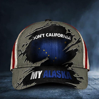 Don't California My Alaska Hat Vintage American Flag Cap Mens Honor Alaska State Merch Hat - Thegiftio UK