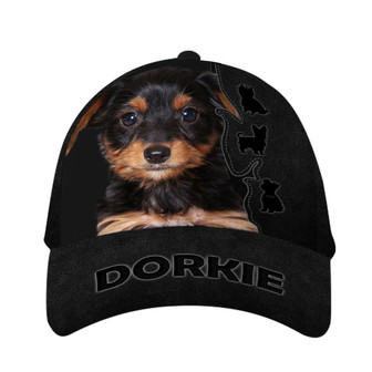 Dorkie Dog Leather Hat Classic Cap Hat - Thegiftio UK