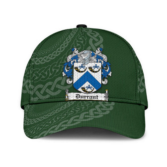 Durrant Coat Of Arms Irish Family Crest St Patrick's Day Hat Classic Cap Hat - Thegiftio UK