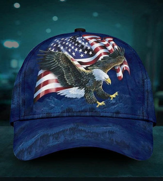 Eagle Blue Cap Human Cap Strapback Cap, Unisex Hat, Classical Cap Hat - Thegiftio UK
