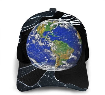 Earth Print Classic Baseball Cap Adjustable Twill Sports Dad Hats for Unisex Hat - Thegiftio UK