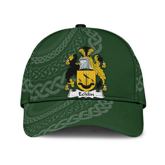 Echlin Coat Of Arms Irish Family Crest St Patrick's Day Hat Classic Cap Hat - Thegiftio UK