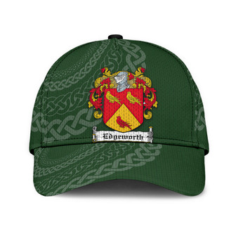 Edgeworth Coat Of Arms Irish Family Crest St Patrick's Day Hat Classic Cap Hat - Thegiftio UK