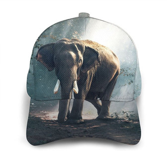 Elephant in The Forest Classic Baseball Cap Adjustable Twill Sports Dad Hats for Unisex Hat - Thegiftio UK