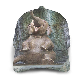 Elephant Shower Print Casual Baseball Cap Adjustable Twill Sports Dad Hats for Unisex Hat - Thegiftio UK