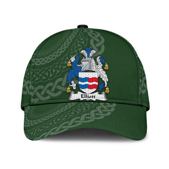 Elliott Coat Of Arms Irish Family Crest St Patrick's Day Hat Classic Cap Hat - Thegiftio UK