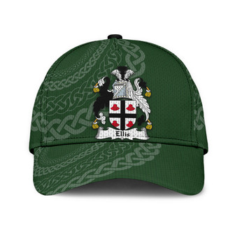 Ellis Coat Of Arms Irish Family Crest St Patrick's Day Hat Classic Cap Hat - Thegiftio UK