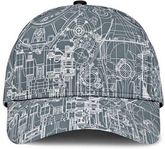 Engineering Gray Interesting Printed Unisex Hat Classic Cap, Snapback Cap, Baseball Cap Hat - Thegiftio UK