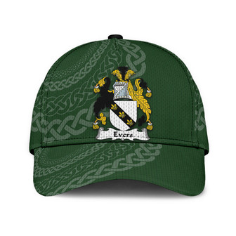 Evers Coat Of Arms Irish Family Crest St Patrick's Day Hat Classic Cap Hat - Thegiftio UK