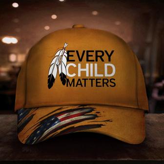 Every Child Matters Hat American Flag Cap Wear Orange Shirt Day 2021 Movement Merchandise Hat - Thegiftio UK