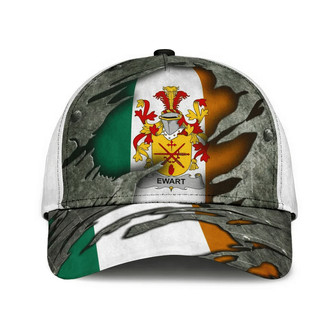 Ewart Coat Of Arms Irish Family Crest Hat Classic Cap Hat - Thegiftio UK
