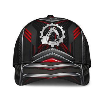 Excavator Red Carbon Iron Hat Classic Cap Protect Cap, Human Cap, Trending Cap, American Cap Hat - Thegiftio UK