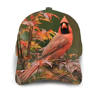 Fall Autumn Leaf Cardinal Bird Unisex Printing Classic Baseball Cap Snapback Flat Bill Hats Hat - Thegiftio