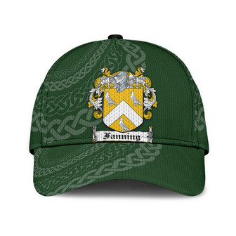 Fanning Coat Of Arms Irish Family Crest St Patrick's Day Hat Classic Cap Hat - Thegiftio UK