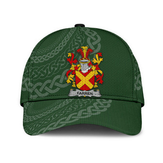 Farren Coat Of Arms Irish Family Crest St Patrick's Day Hat Classic Cap Hat - Thegiftio UK