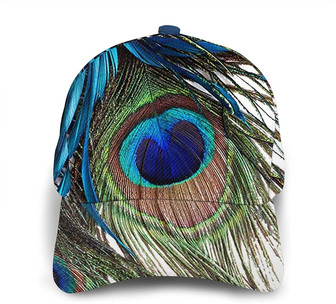 Feather of Peacock Classic Baseball Cap Adjustable Twill Sports Dad Hats for Unisex Hat - Thegiftio UK