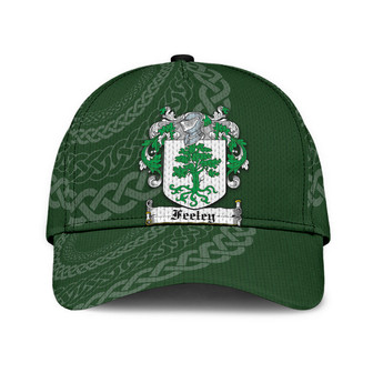 Feeley Coat Of Arms Irish Family Crest St Patrick's Day Hat Classic Cap Hat - Thegiftio UK