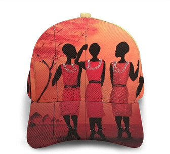 Female Warrior Print Classic Baseball Cap Adjustable Twill Sports Dad Hats for Unisex Hat - Thegiftio UK