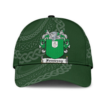 Fennessy Coat Of Arms Irish Family Crest St Patrick's Day Hat Classic Cap Hat - Thegiftio UK