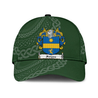Fergus Coat Of Arms Irish Family Crest St Patrick's Day Hat Classic Cap Hat - Thegiftio UK