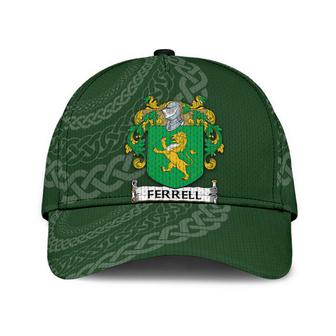 Ferrell Coat Of Arms Irish Family Crest St Patrick's Day Hat Classic Cap Hat - Thegiftio UK