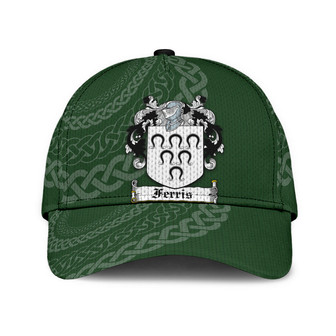 Ferris Coat Of Arms Irish Family Crest St Patrick's Day Hat Classic Cap Hat - Thegiftio UK
