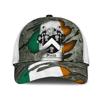 Field Coat Of Arms Irish Family Crest Hat Classic Cap Hat - Thegiftio UK