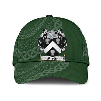 Field Coat Of Arms Irish Family Crest St Patrick's Day Hat Classic Cap Hat - Thegiftio UK