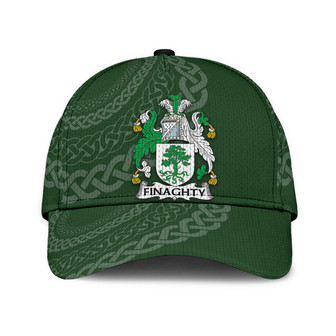 Finaghty Coat Of Arms Irish Family Crest St Patrick's Day Hat Classic Cap Hat - Thegiftio UK