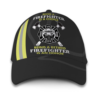 Firefighter Is A Choice Black Hat Classic Cap Hat - Thegiftio UK