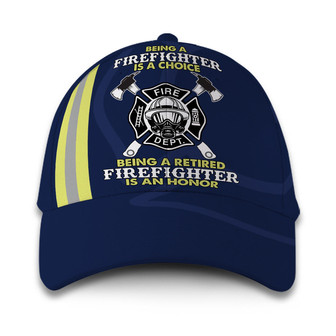 Firefighter Is A Choice Dark Blue Hat Classic Cap Hat - Thegiftio UK