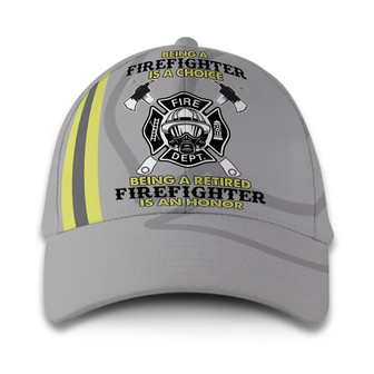 Firefighter Is A Choice Grey Hat Classic Cap Hat - Thegiftio UK