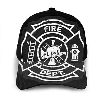 Firefighter Unisex Classic Printing Baseball Cap Trucker Cap Dad Hat Mesh Cap Hat - Thegiftio UK