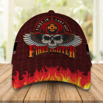 Firefighter First In Last Out Hat Classic Cap Hat - Thegiftio UK