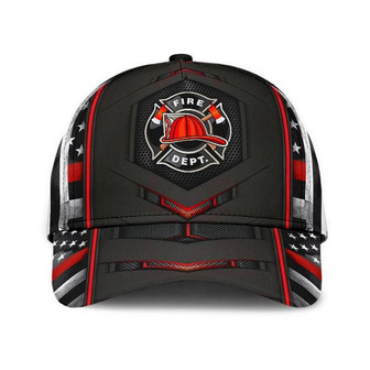 Firefighter Flag Red Carbon Classic Cap Unisex Hat, Classical Cap, Gift For Men Hat - Thegiftio UK