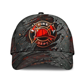 Firefighter Red Lava Hat Classic Cap Unisex Cap, Skull Cap, Human Cap, Trending Cap, American Cap Hat - Thegiftio UK