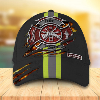 Firefighter Vintage Black Customized Hat Classic Cap Hat - Thegiftio UK