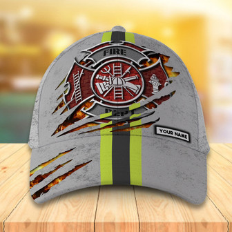 Firefighter Vintage Grey Customized Hat Classic Cap Hat - Thegiftio UK