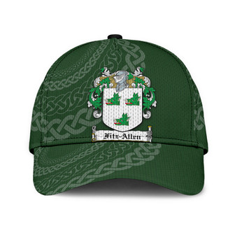 Fitzallen Coat Of Arms Irish Family Crest St Patrick's Day Hat Classic Cap Hat - Thegiftio UK